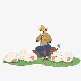 卡通 放羊 装饰 电商