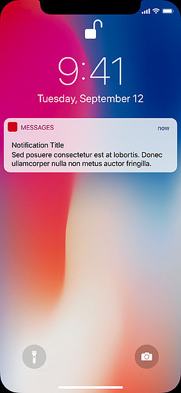 iPhone X短信弹窗
