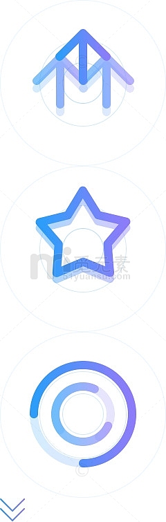 质感卡通箭头活动小图标