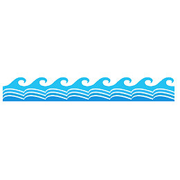 矢量海浪纹理钩状大浪花