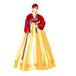 红色韩风民族装饰