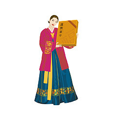 红色韩风民族装饰