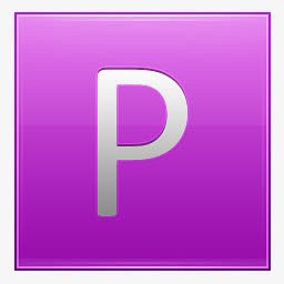 字母P粉色图标