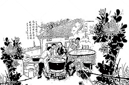 做粉条手艺插画