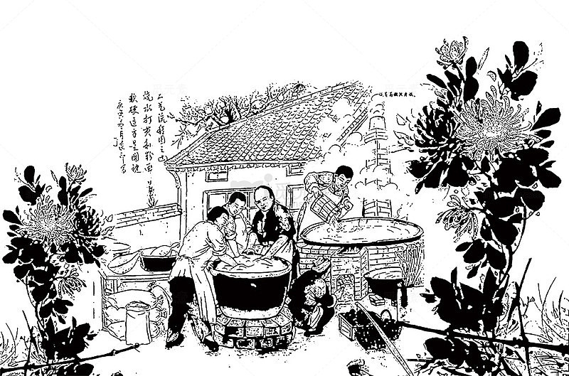 做粉条手艺插画