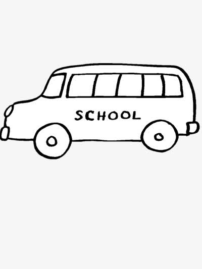 幼儿园校车安全简笔画图片