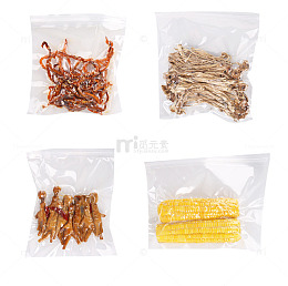 密封袋里的各种食材