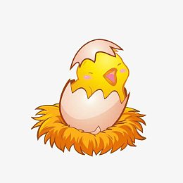 可爱孵化小恐龙pngpng4款破壳而出的恐龙矢量pngpng破壳的夏威夷果png