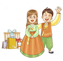 韩国传统服饰男女