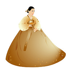 黄色韩风民族装饰