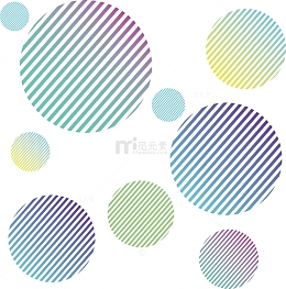 渐变彩色条纹圆圈