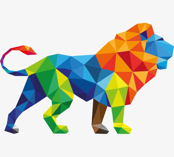 彩色狮子