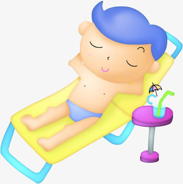 沙滩阳光浴