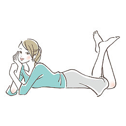 躺着的女孩矢量图