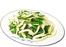 墨鱼丝炒韭菜