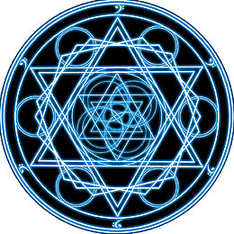 荧光蓝玄幻魔法阵