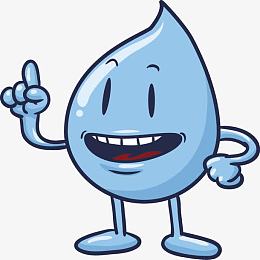 可爱的水滴表情动作元素
