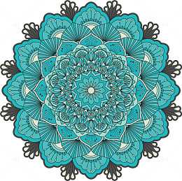 绿色复古花纹