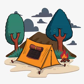 矢量野营帐篷素材_矢量野营帐篷图片元素-觅元素