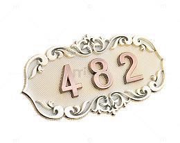 2017银色数字门牌