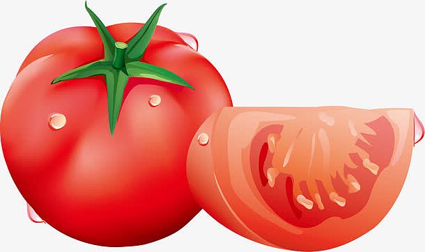 卡通美食西红柿