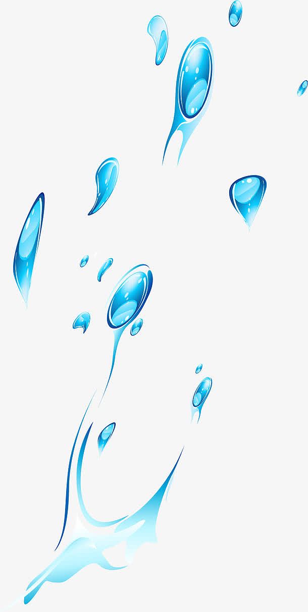 卡通蓝色水滴