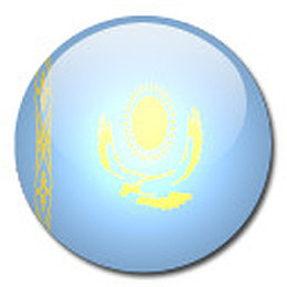 哈萨克斯坦国旗国圆形世界旗