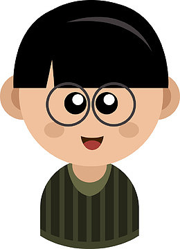 戴眼镜的小孩子