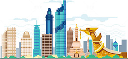 矢量扁平现代化城市