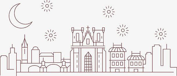 线描画城市中的立交桥全景矢量免(2000x2000)aipng城市建筑装饰背景