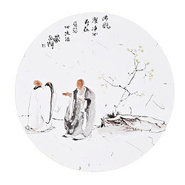 静心地存在慈悲地生活茶画