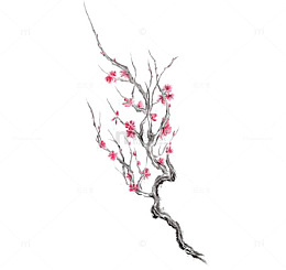 水墨枝条