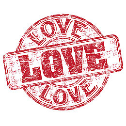 love爱心邮戳素材