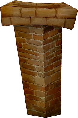 红色砖块搭成的烟囱
