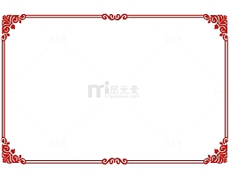 中国红花边横条边框