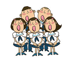 参加合唱比赛的学生