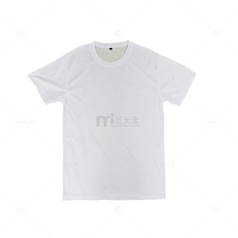 纯白色T恤免扣素材