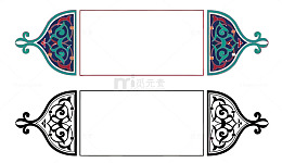 矢量伊斯兰花纹