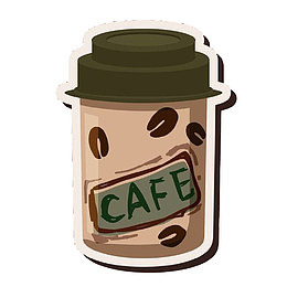 卡通咖啡杯