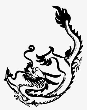 墨龙中国精神国风(650x823)png线条边框素材梦幻线条素材 装饰(1316x