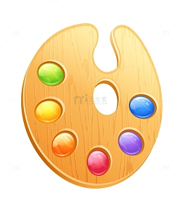 卡通手绘调色盘