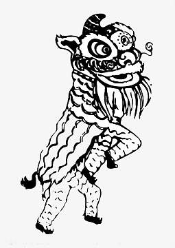 舞狮简笔画