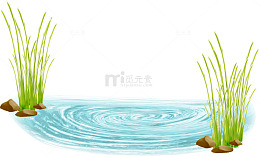 蓝色水塘