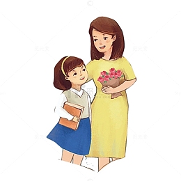 卡通老师与学生