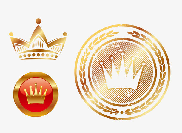 黄冠徽章素材免费下载_觅元素