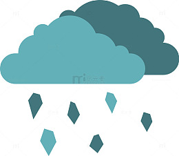 扁平化下雨图标