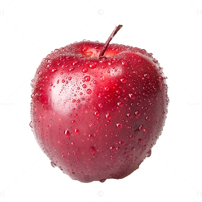 红色水珠苹果水果