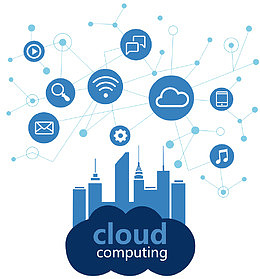 免抠科技云装饰图案
