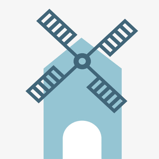 矢量荷兰风车素材素材免费下载_觅元素