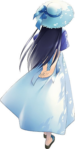 卡通唯美女孩背影